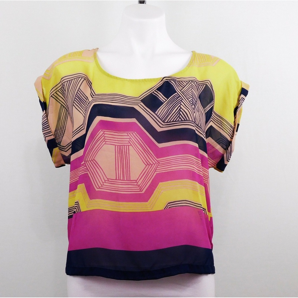 Xhilaration Women Shirt, Size S, Multi-color, 100% Polyester